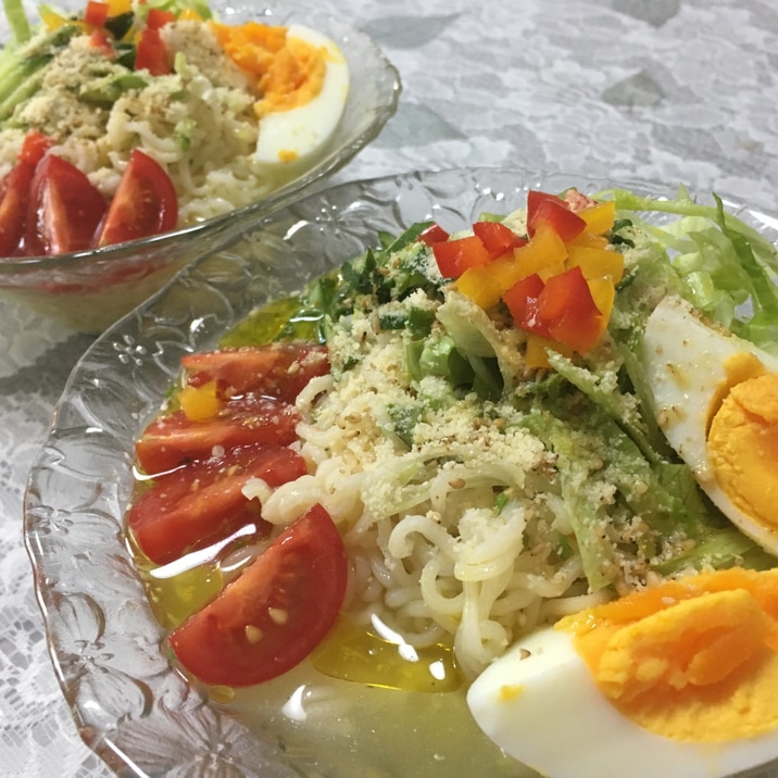 袋麺にちょい足し！冷たいラーメン